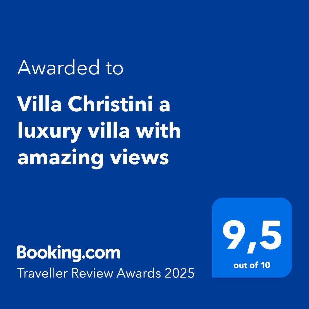 Villa Christini A Luxury Villa With Amazing Views Tzitzifés Zewnętrze zdjęcie